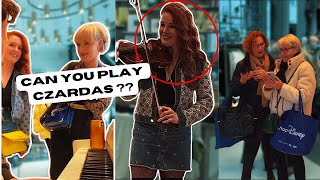 2 SISTERS shock the whole supermarket playing Czardas ?!