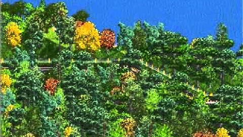 OpenTTD - Forrest train on island
