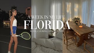 vlog ❤ a week in my life in florida in the winter! tennis, cooking, chatting