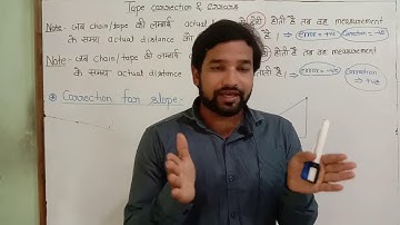 Correction for slope ! chain survey ! tape correction & error ! upsssc je ! ssc je ! JE ! AE