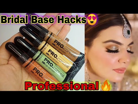 How to: Parlor Secret Bridal Base Hacks 😍 | LA girl Pro Concealer Makeup Tips and Tricks