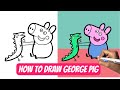 HOW TO DRAW GEORGE PIG WITH DINO TOY | GEORGE PIG EASY DRAWING | DINO TOY DRAW EASY- Andy Art Hub