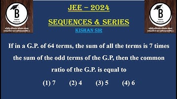 If in a G.P. of 64 terms, the sum of all the terms is 7 times the sum of the odd terms of the G.P, t