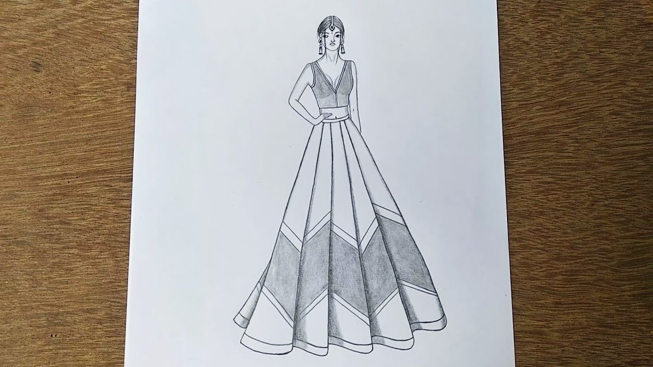 Traditional wear 😊 #fashion... - Sketching Of Dress | Facebook
