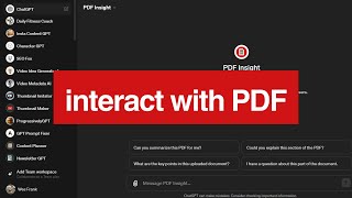 This CUSTOM GPT that reads PDFs can be turned into an APP | Make $$$ with AI