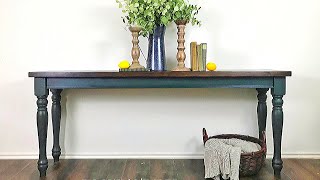 Slatted Console Table Paint N' Stain