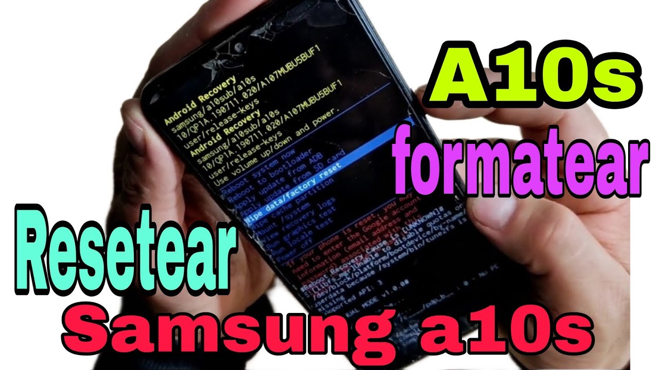 Como formatear a10s / Resetear Samsung a10s / Nuevo Método 2024 - YouTube