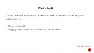 What is Log4j | Log4J tutorial