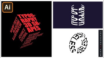 Warp Text To 3D Shapes in Adobe Illustrator | Graphic design