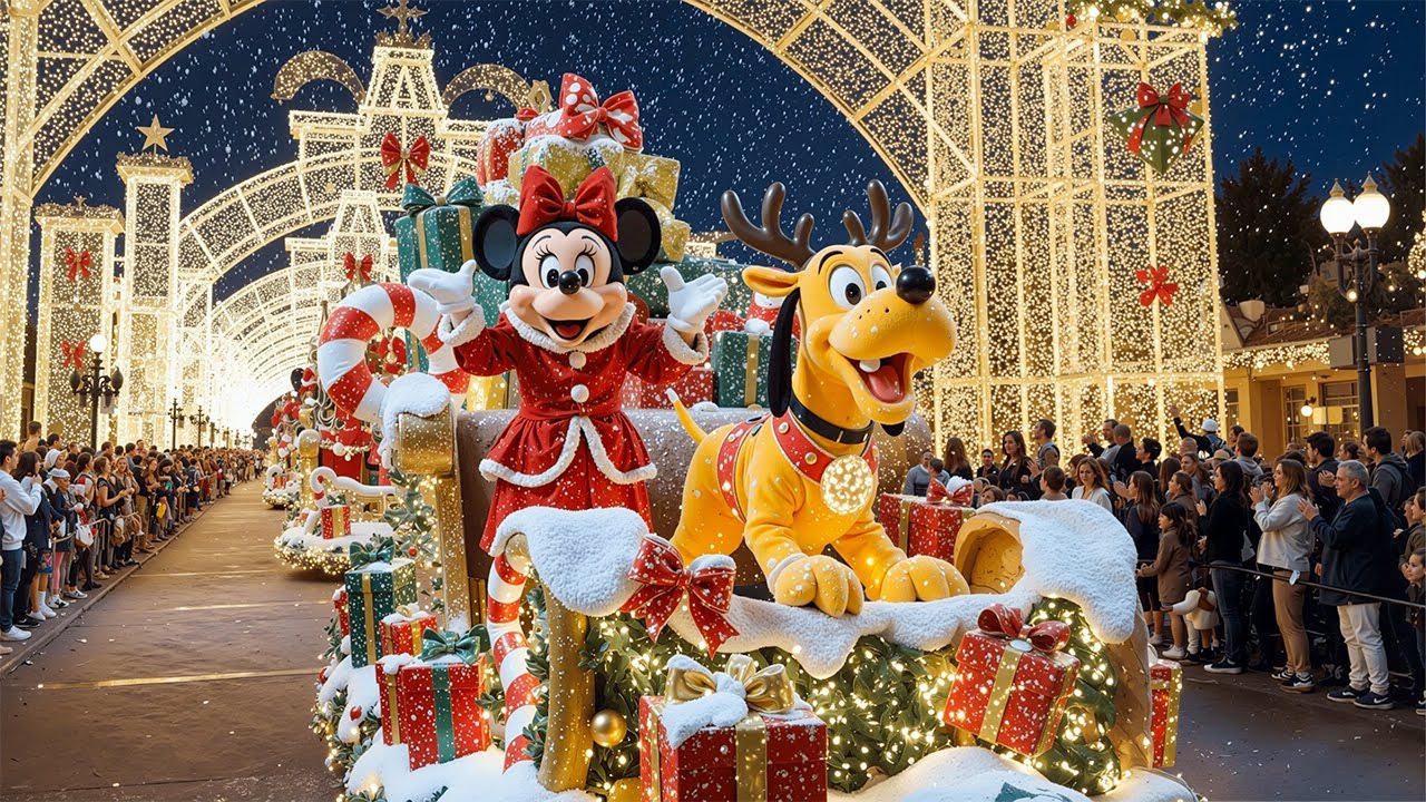 [4K] Magical Disney Christmas 2025 ✨ Parade, Characters & Festive Decorations Across Disneyland