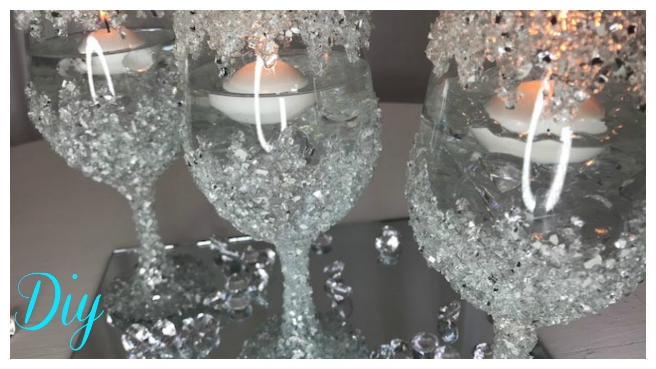 A Bride On A Budget: DIY Glitter Wine Glasses