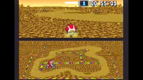 Super Mario Kart (NTSC) Time Trial : Choco Island 1 (CI1) - 9"89 NBT (Shortcut World Record)