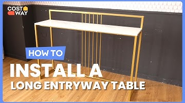 How to Install the 47 Inch Long Entryway Table with Faux Marble Top | JV10379 #costway #howto