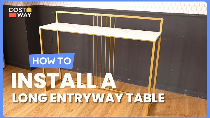How to Install the 47 Inch Long Entryway Table with Faux Marble Top | JV10379 #costway #howto