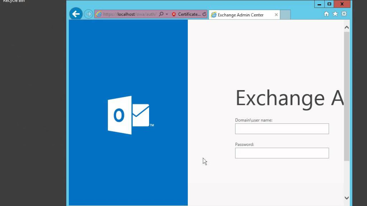  New Update  Exchange  Admin Center Access by Web Browser in Windows Server 2012 Part 14