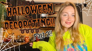 Halloween Decorating!! PART 2!!(Kitchen & Dining Room) | DECORATE WITH ME