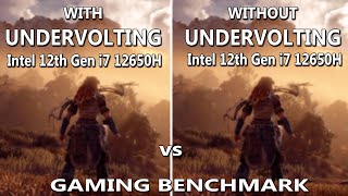 Undervolting vs Without Undervolting Intel 12th Gen i7 Gaming Benchmark | Acer Nitro 5 |