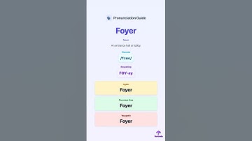 How to pronounce FOYER correctly in 10 seconds