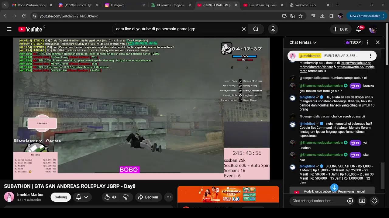 Uji coba live di warnet.