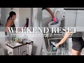 PRODUCTIVE WEEKEND CLEANING ROUTINE | Organize, Clean, Declutter my Kitchen & Bathroom + Laundry day