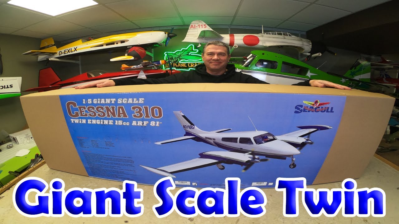 Seagull Models Giant Scale Cessna 310, Unboxing this Beautiful Twin Engine 81" ARF