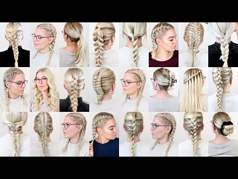 28 Easy Hairstyles - How To Braid Your Own Hair - Simple Braided Hairstyles For Complete Beginners!
