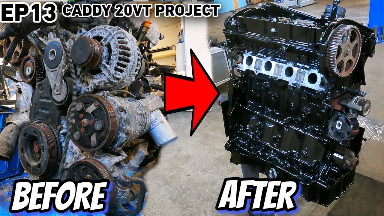 Ep13. ENGINE TRANSFORMATION for the 20v Turbo Caddy Show Car!