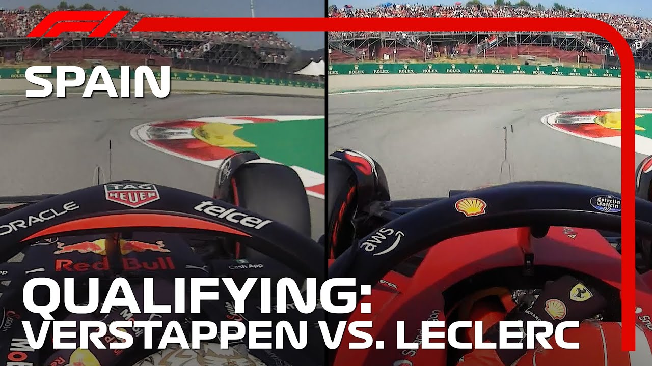 Max Verstappen vs. Charles Leclerc Qualifying Laps Compared | 2022 Spanish Grand Prix