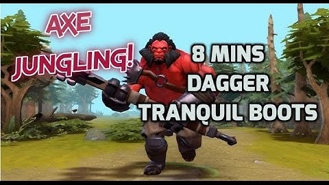 Dota 2 Howto Jungle 6.88 - Axe 8 mins Dagger + Tranquil and Level 9 - Dire Guide