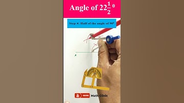 How to Construct an Angle of 22.5 Degree with Compass? #MathClinic