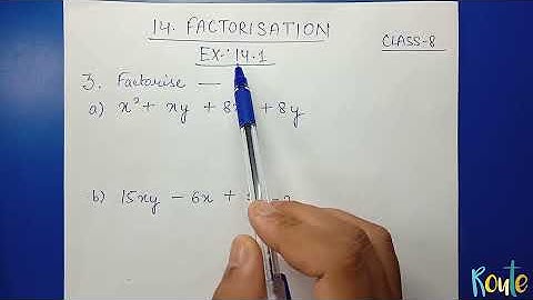 Factorisation ll class 8 ll chapter 14 ll Exercise 14.1 ll Question 3