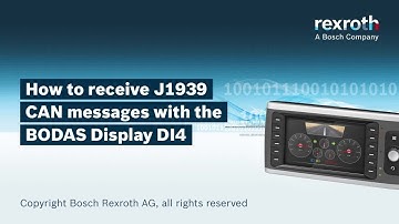 BODAS Display DI4 – How to receive J1939 CAN messages