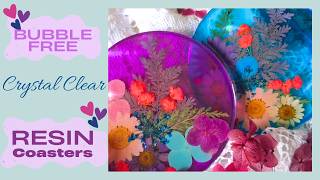 VIBRANT RESIN FLOWER COASTERS -  fun and easy