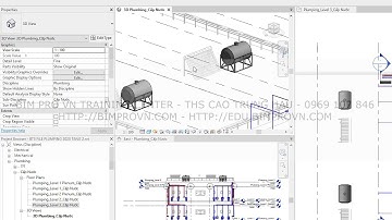 REVIT MEP PLUMPING 2020 - BÀI 4.1.8 : HƯỚNG DẪN LẮP ĐẶT BỒN NƯỚC_SOLAR VÀ VẼ ỐNG TẦNG 3