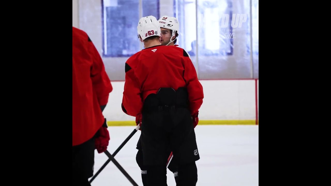 Devils Captain Nico Hischier Is Mic D Up For A Recent Practice In Denver