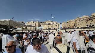 The Priestly Blessing at the Western Wall in Jerusalem during Passover 2024, פסח. ברכת הכהנים בכותל