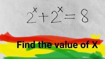 A Nice Math Olympiad Exponential Problem// Find The Value Of X