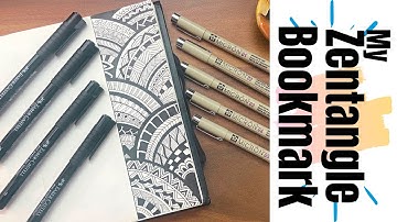 Best Easy Zentangle Bookmark Design l How To Draw Step By Step Tutorial Video l DIY l #3