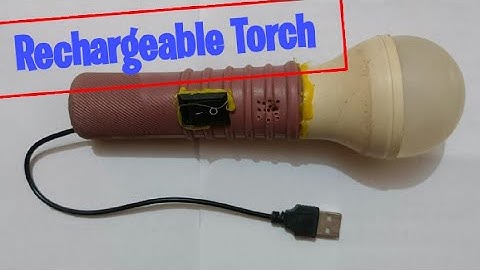 How to make torch light At home/How to make a Hand rechargeable Lamp/घर पर टॉर्च कैसे बनाये/ torch