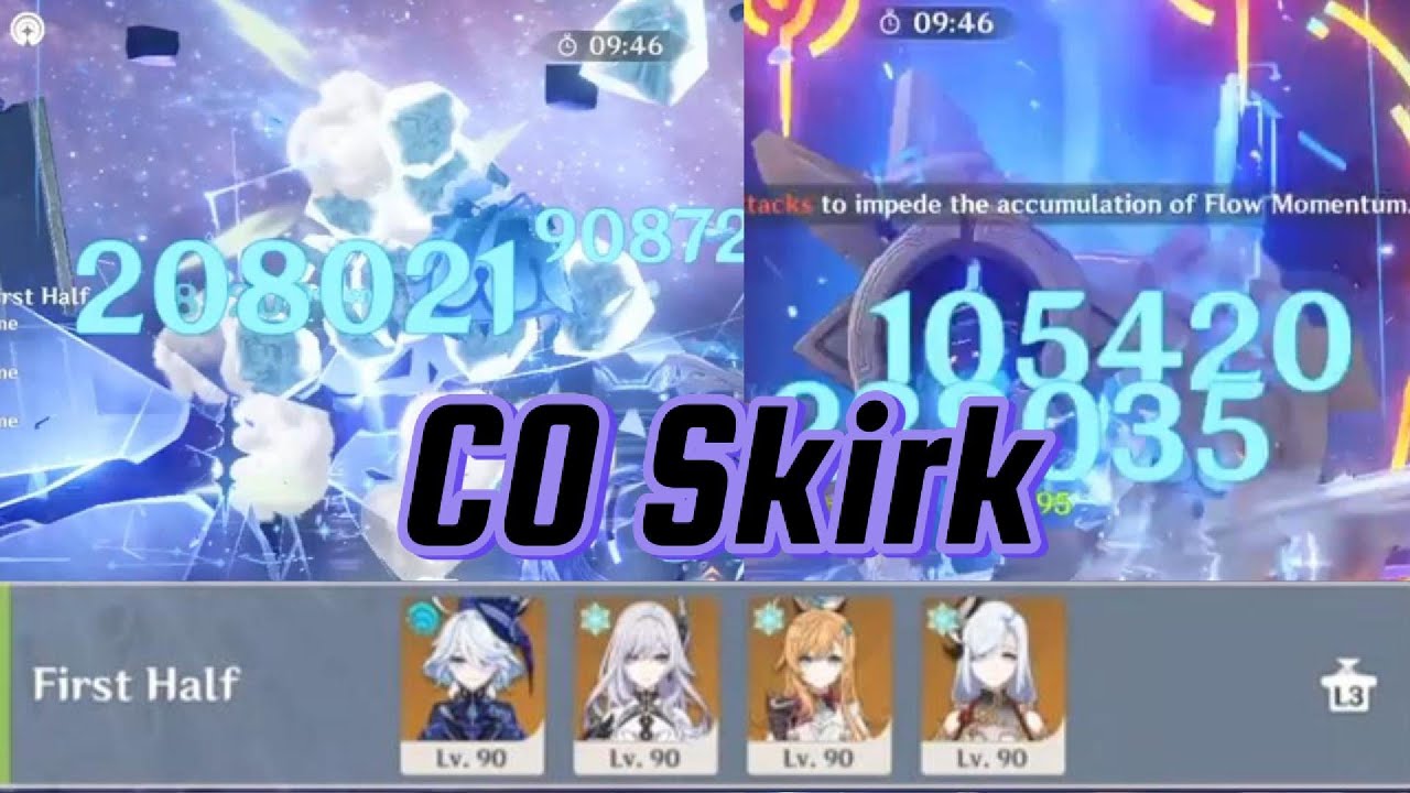 C0Skirk, 45sec Abyss Top 12, +Builds