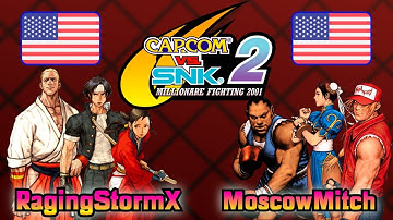 Capcom Vs. SNK 2 || RagingStormX 🇺🇸 VS 🇺🇸 MoscowMitch || FLYCAST FIGHTCADE 2