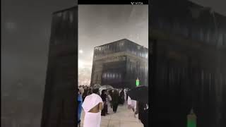 ma sha Allah ️️ heavy rain in Kaaba sharif 