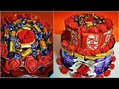 How to make chocolate bouquet at home || Chocolate cake || gift for him ...