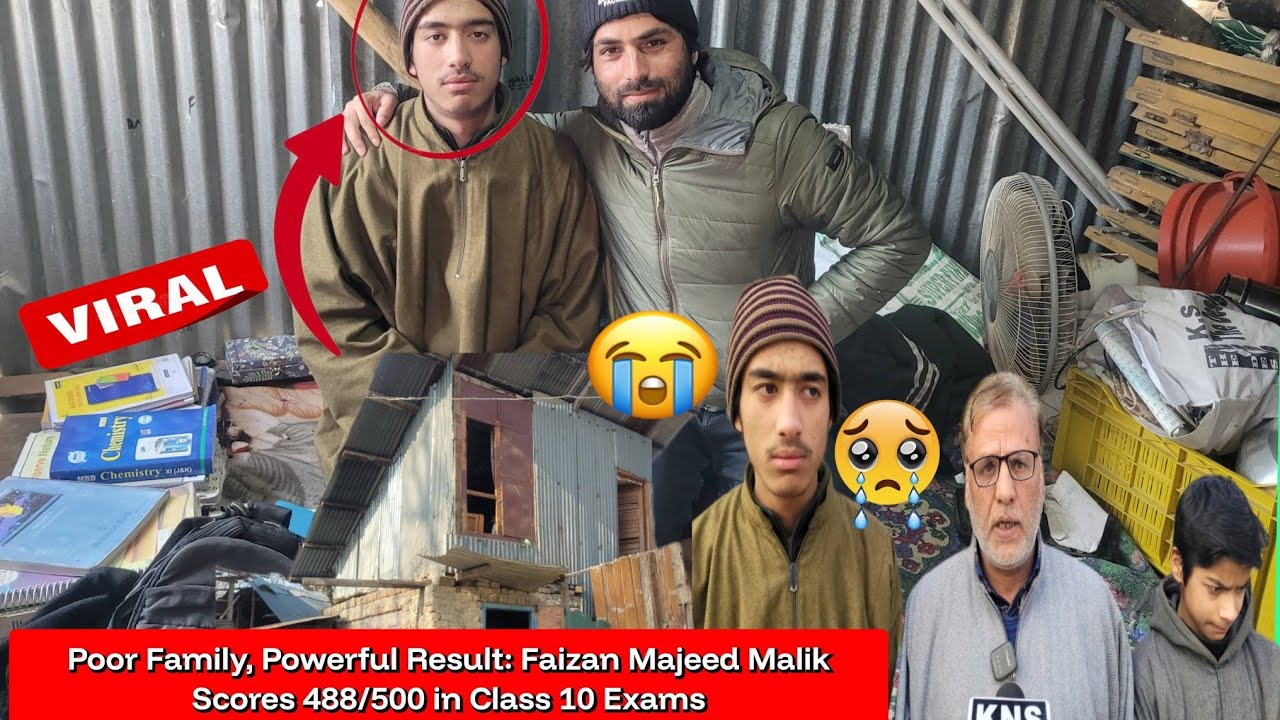 Poor Family, Powerful Result: Faizan Majeed Malik Langate Scores 488/500 in Class 10 Exams