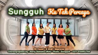 Sungguh (Ku Tak Percaya) - Improver Line Dance | Demo by : Amare Suvarna