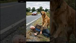 Loyal Dog Saves Unconscious Owner on Roadside – Golden Retriever's Heroic Act Will Make You Cry 😢🐾