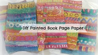 DIY Watercolor Painted Book Pages / Watercolor collage paper /watercolour on book pages