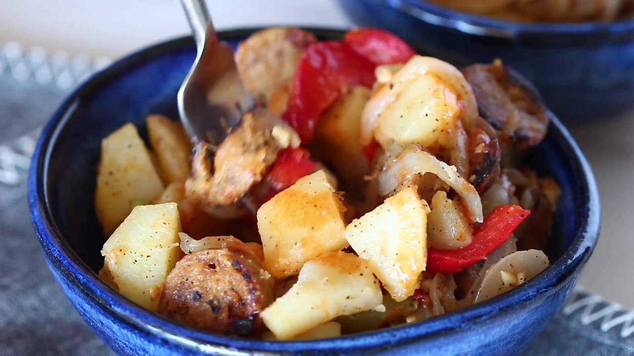 Vegan Sausage, Peppers, Onions and Potatoes Recipe YouTube