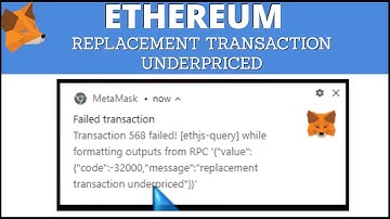 MetaMask Replacement Transaction UnderPriced Error