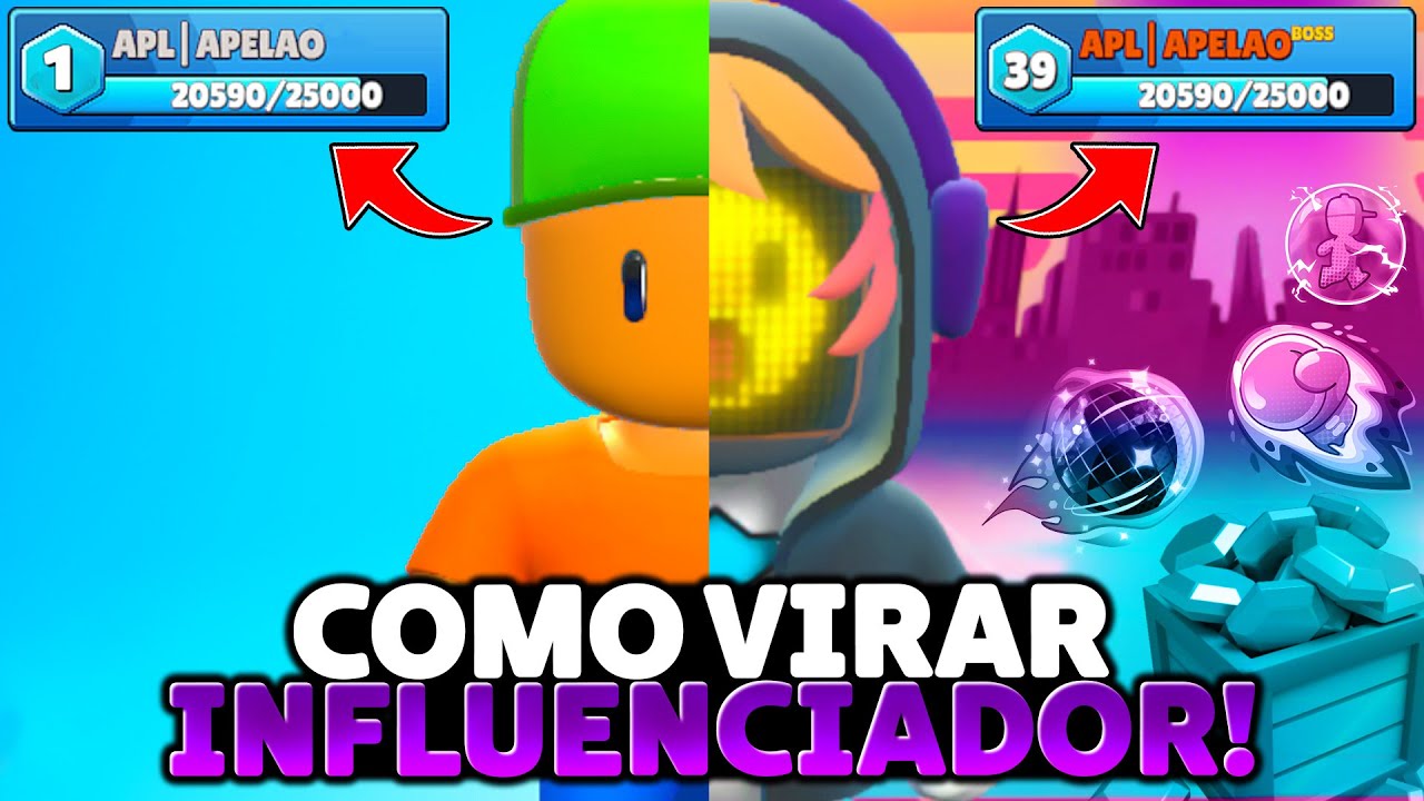 COMO SER INFLUENCIADOR DO STUMBLE GUYS EM 2025! [PASSO A PASSO] 😱